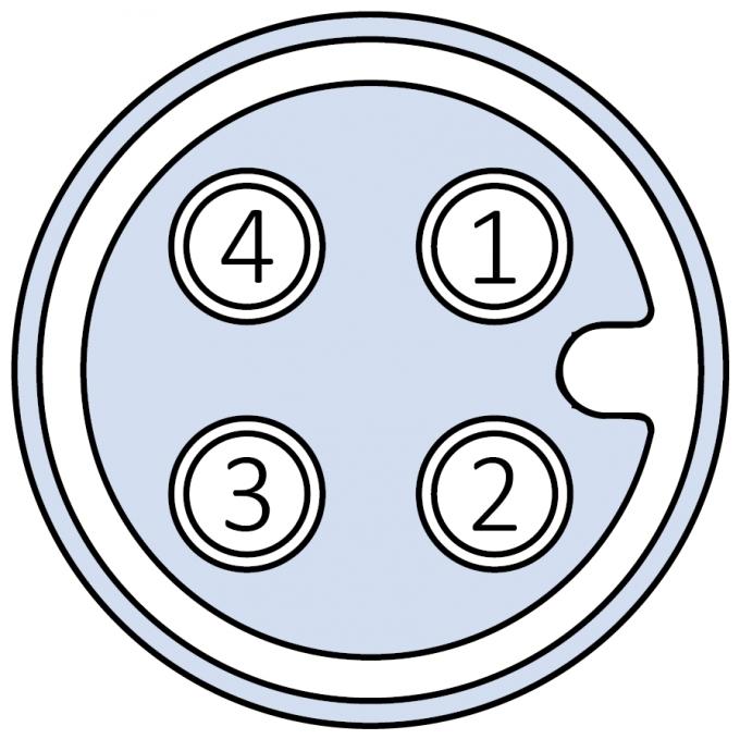 M12 Circular Connector with PVC Cable Sensor Connector 4 Pin Female Connectors 1