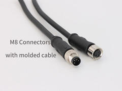 Konektor kabel lurus M8 yang telah dirakit sebelumnya